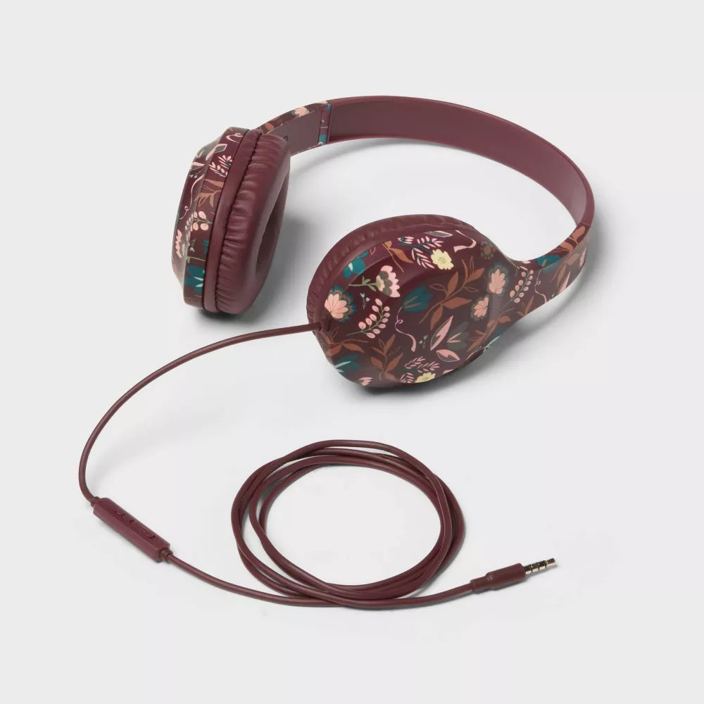 Wired Over‑Ear Headphones with Built‑in Microphone