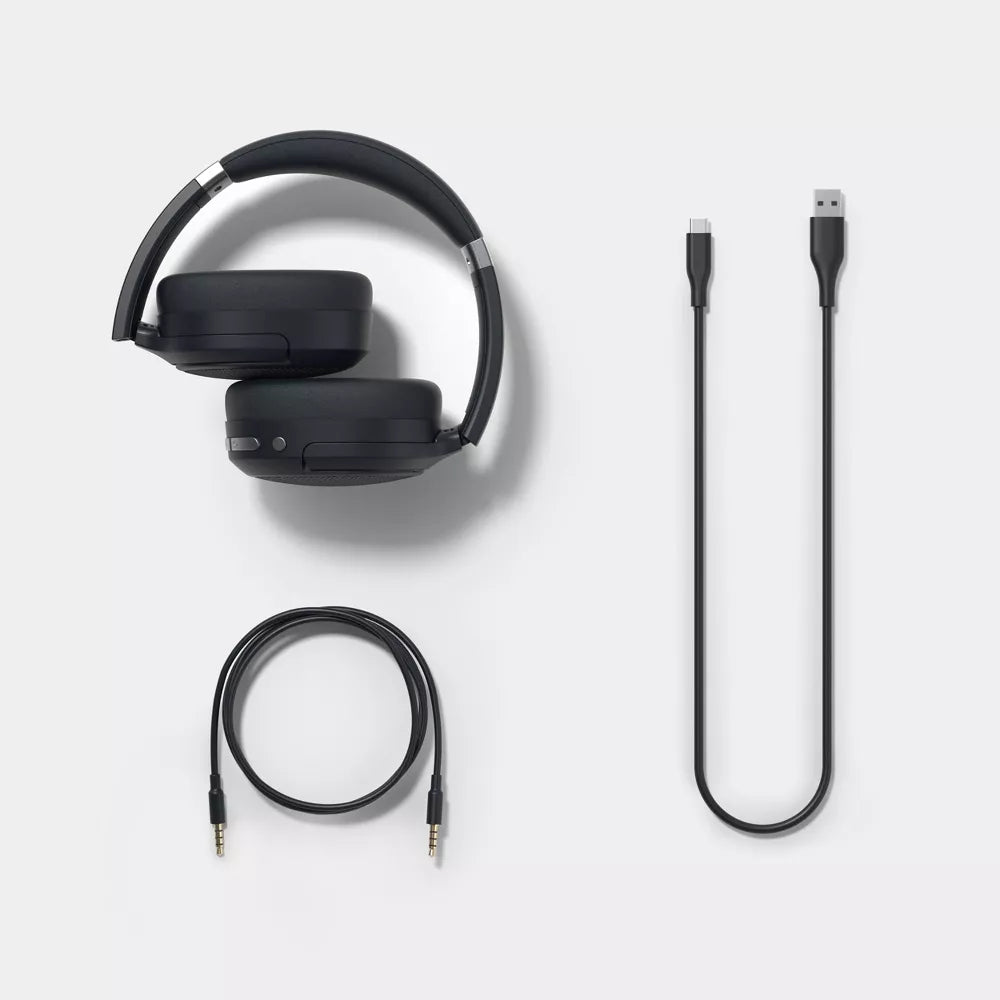 Active Noise Canceling Hybrid Wired Wireless Over‑Ear Headphones