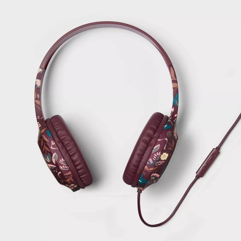 Wired Over‑Ear Headphones with Built‑in Microphone