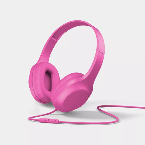 Lightweight Wired On‑Ear Headphones with Built‑in Microphone